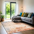 LIVABLISS Tapis d'Extérieur/Intérieur Abstrait Moderne SAMIRA 160x213cm Rouge/Bleu