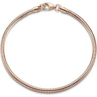 Bracelet en or rose pour femme avec chaîne serpent