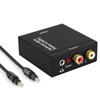 MP power @ Adaptateur convertisseur Audio Numérique Convertit Toslink numérique SPDIF optique / coaxial vers Audiostéréo R/L