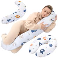 Oreiller d'allaitement xxl oreiller dormeur latéral - Coton Oreiller de grossesse, de positionnement  adultes Arc en ciel
