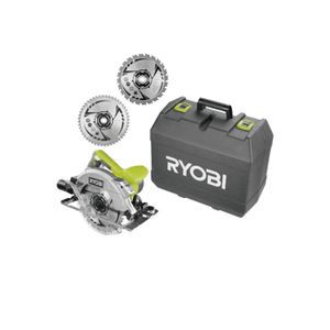 SCIE STATIONNAIRE Pack RYOBI Scie circulaire RCS1600-K2B - 1600W - 66mm - 1 lame 48 dents - 2 lames 24 dents
