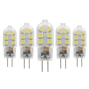 AMPOULE - LED Ampoules LED G4 Non-Dimmable Blanc Froid 6000K 2W 200LM Equivalent 20W Halogène Ampoules AC-DC 12V (Lot de 5)