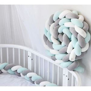 Tour De Lit Tresse Gris Vert D Eau Cdiscount