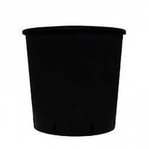 JARDINIÈRE - BAC A FLEUR Pot rond plastique noir -  18.5L - 30x30cm 0,000000