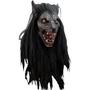 MASQUE - DÉCOR VISAGE Masque de loup-garou Black Moon - HORRORSHOP - Dég