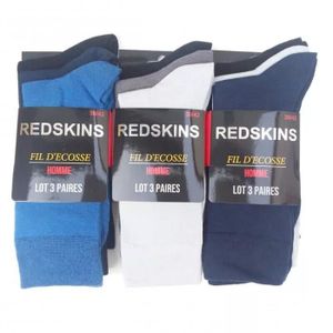 Lot De 3 Paires Chaussettes REDSKINS Fil d'Ecosse 3 Couleurs 100% Cotton  Pointures 39/42 ou 43/46 au choix. Multicolore - Cdiscount Prêt-à-Porter