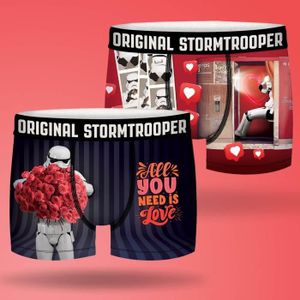 BOXER - SHORTY Lot de 2 Boxers Homme STORMTROOPER Saint Valentin 