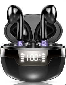 CASQUE - ÉCOUTEURS Écouteurs sans fil Bluetooth 5.2 Sports Écouteurs intra-auriculaires à réduction de bruit avec micro IP7 étanche, 40H Playtime Noir