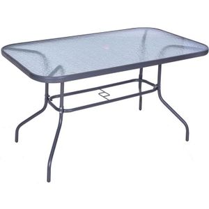 TABLE DE JARDIN  Table de Jardin rectangulaire - OUTSUNNY - 140L X 