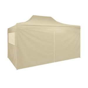 TONNELLE - BARNUM Tente pliable avec 4 parois latéraux 3 x 4,5 m Blanc crème  52521