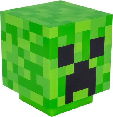 Lampe Creeper Minecraft 3D Avec Sons - Veilleuse Cube Pour Enfant, Ambiance Jeu Vidéo, USB, Vert