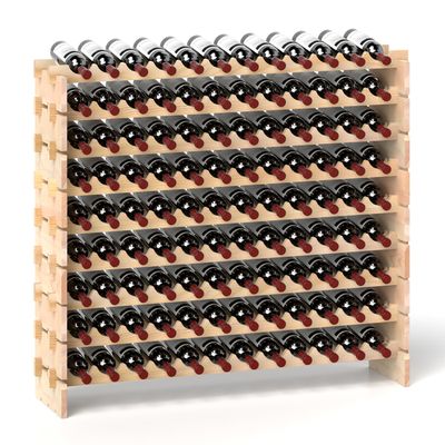 Casier à Vin Bois De Pin Massif VidaXL 58,5x33x60,5cm - Porte-bouteilles, Neuf, Séparateur De Pièce