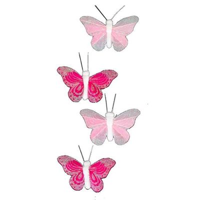 Aimants décoratifs fleur et papillon - Couleur Bonheur