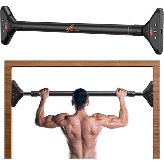 Barre De Traction Porte Sportneer Avec Poignées Pliable - Multi-poignées Jusqu'à 200kg - Idéal Entraînement Maison