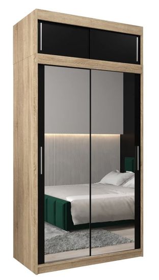 Armoire à 3 Portes Coulissantes - ABIKSMEBLE Promo 2 - Avec Miroir