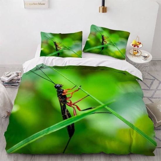 Housse De Couette 200X200 Feuilles De Palmier Plantes Tropicales Parures De Lit Enfants 2