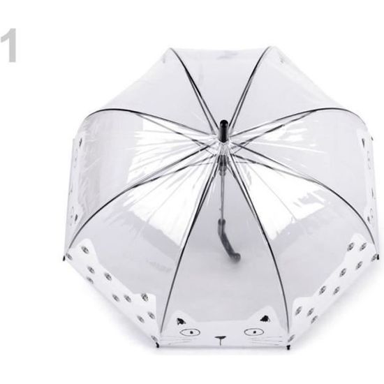 1pc Blanc Filles Transparent Parapluie Chat, Les Enfants Parapluies & Imperméables, Et, Accessoires De Mode
