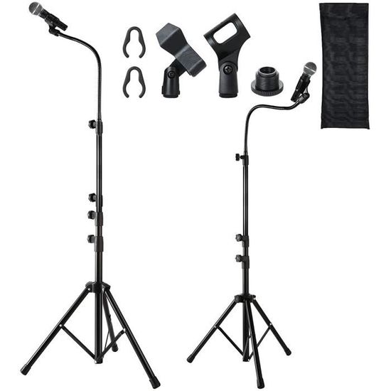 Support Microphone McGrey MBS-01 Avec Potence - Pied Réglable 91-154cm, Noir