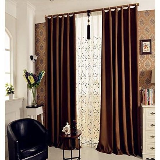 Rideau Occultant Thermique Gris 300x220 Cm - Isolant Anti-chaleur, Galon Fronceur, 100% Polyester