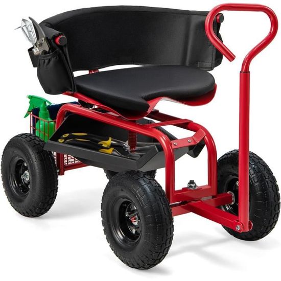 Chariot De Tennis GOPLUS - Pliable, Sac Amovible 150 Balles - Aluminium Léger - Pour Entraînement Badminton, Baseball