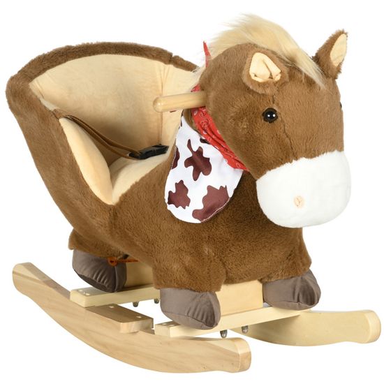 Grand cheval a bascule en peluche new arrivals