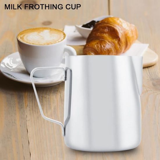 Pichet Inox 400ml, Pichet à Lait En Acier Inoxydable 304 Avec Graduation Ideal Pour Espresso Cappuccino Latte Art Cafe Maison Formation Barista 400 Ml 90417302