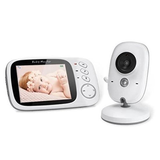 MoonMini BabyPhone 120° - Moniteur 3.2" LCD - Contrôle température - Vision nocturne - Connexion jusqu'à 260 mètres  - Angle 120°
