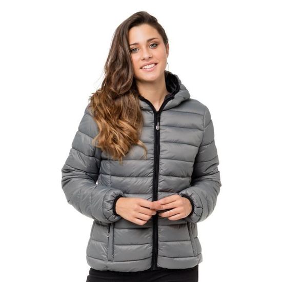 GEOGRAPHICAL NORWAY Doudoune a capuche ANNA Gris clair Femme Gris clair Cdiscount Pret a Porter