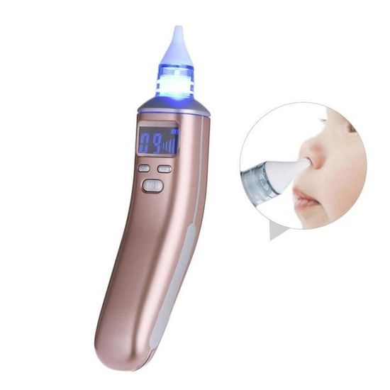 Mouche Bébé Électrique Aspirateur Nasal - 5 Niveaux Puissance, 3 Embouts - Charge USB - Pour Nouveau-Nés Et Bébés