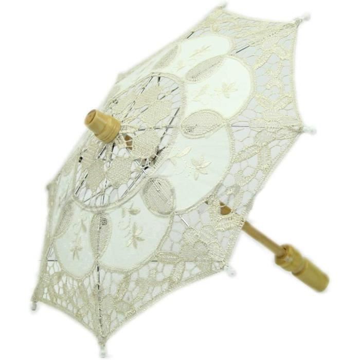 Parapluie De Mariée En Dentelle Blanche, Mini Parasol De Mariage