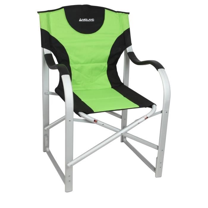 Fauteuil Director Big Size - Aluminium - Vert et noir
