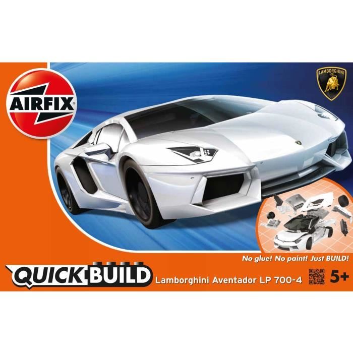 Maquettte voiture Quickbuild : Lamborghini Aventador White aille Unique Coloris Unique