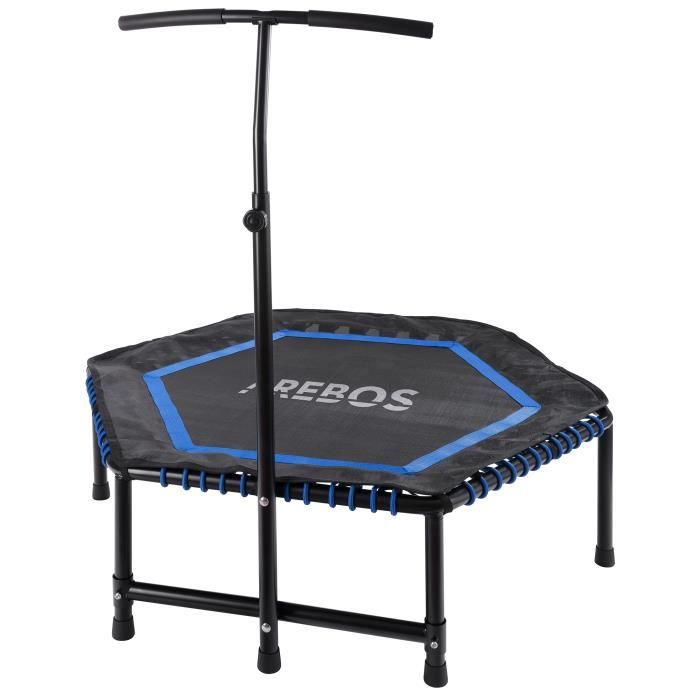 AREBOS Trampoline d'exercice | Mini Rebondisseur | Jumping | Trampoline de Fitness | Hexagone