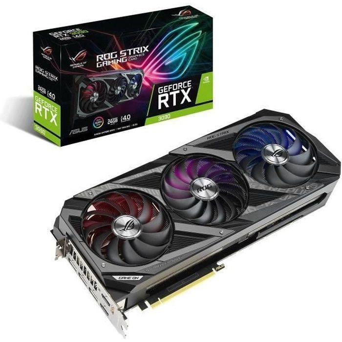 SHOT CASE - Carte graphique ASUS ROG STRIX RTX 3090 GAMING OC - 24 Go
