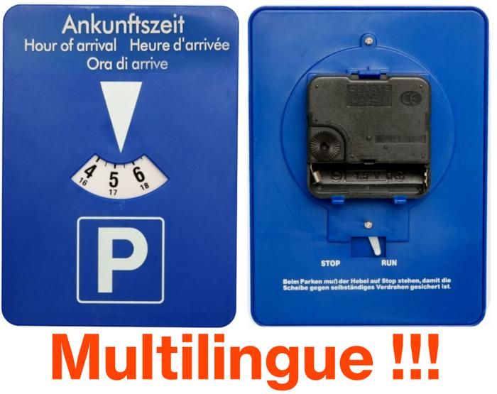 1 Disque de stationnement automatique avec horloge - Parkscheibe -