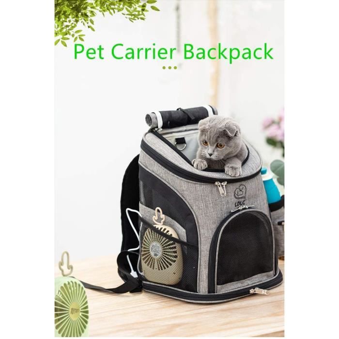 REAYOU Sac de Transport Chat Chien Pliable Sac à Dos Sac de Voyage pour Petit Animaux Léger et Pratique pour Animaux de 273119