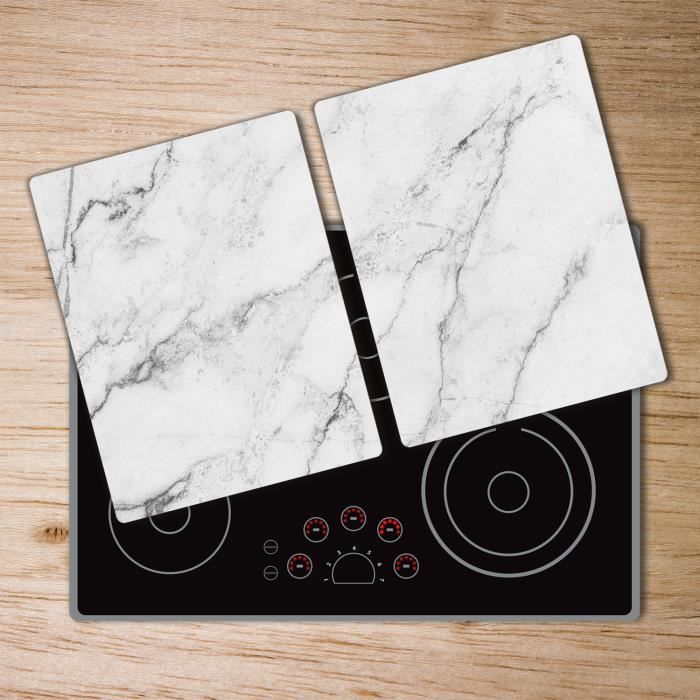 Tulup Glass Planche à découper avec couvercle protecteur pour cuisine résistant chaleur 2x40x52 cm - „Mur De Brique Art”
