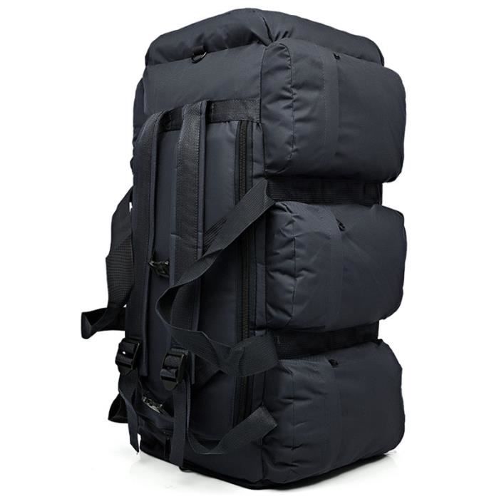 black 50 - 70L -Sac à dos tactique militaire pour hommes, grande capacité 90l, étanche, Oxford, randonnée, Camping, sac de voyage ré