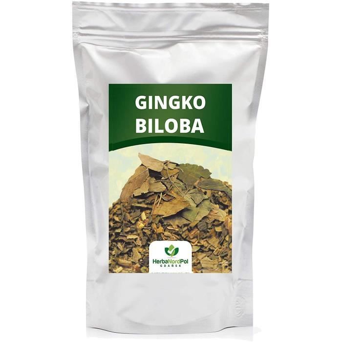 Thé de feuilles de Ginkgo biloba HerbaNordPol, tisane en vrac 500G