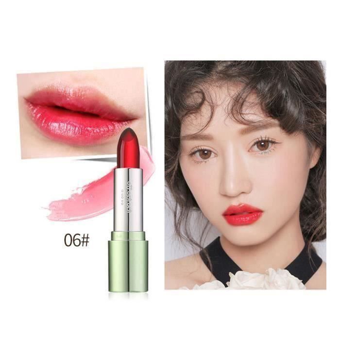 Rouge à lèvres Jelly Aloe Vera bio Changer la couleur température Moistourizing Lip cadeau HB52AC