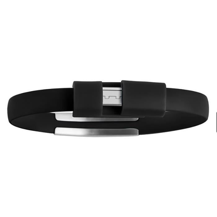 Chargeurs,Bracelet chaud Micro USB Type C Câble de Chargeur de Données de Synchronisation Cordon USB C Fil - Type for Type C-Black