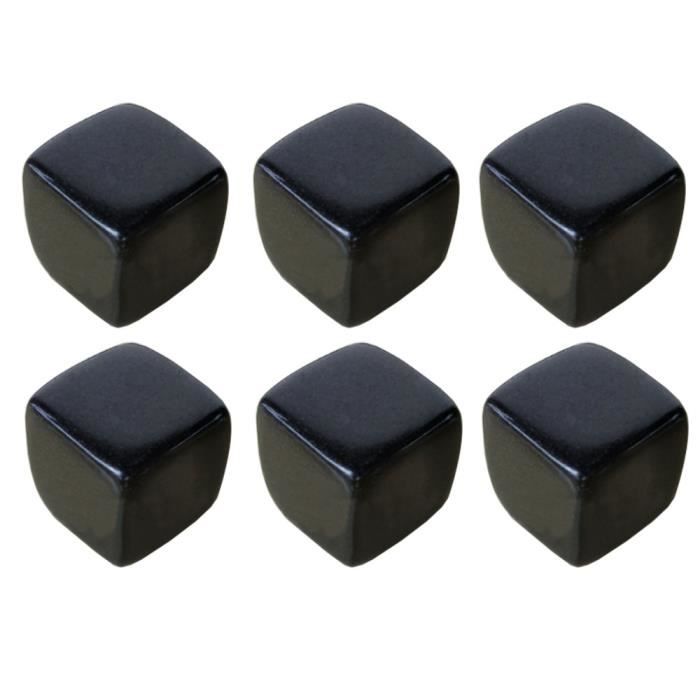6 pcs glaçon naturel noir whisky pierres de marbre cocktail service accessoires