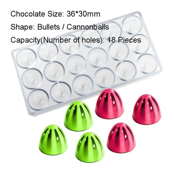 Moule chocolat polycarbonate 3D pour pâtisserie Moule en plastique de barre de chocolat 3D forme de Polycarbonate pour d LX8533