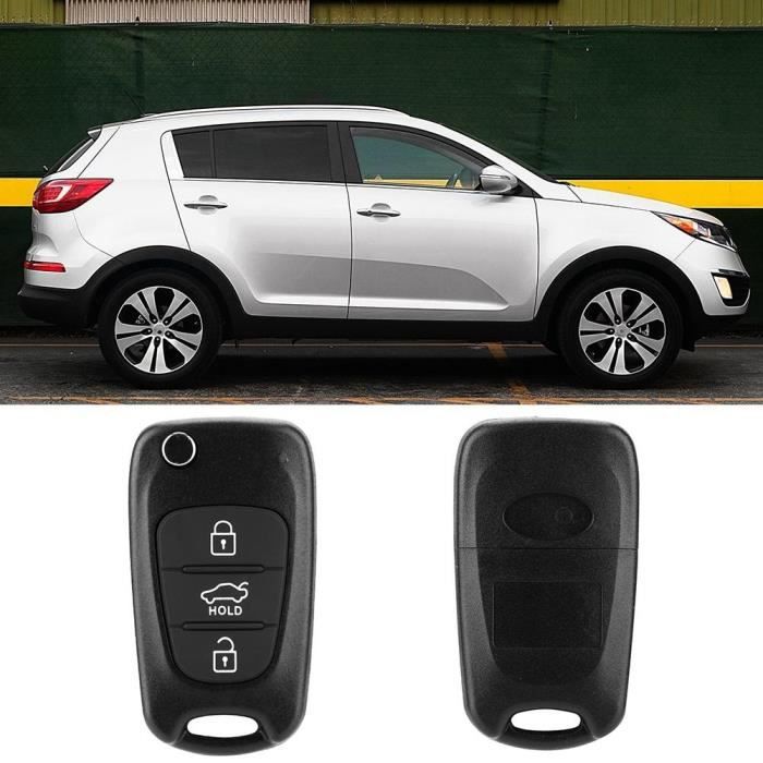 Fafeicy couvercle porte-clés Flip 3 boutons télécommande porte-clés étui coque pour KIA Rondo Sportage Soul Rio