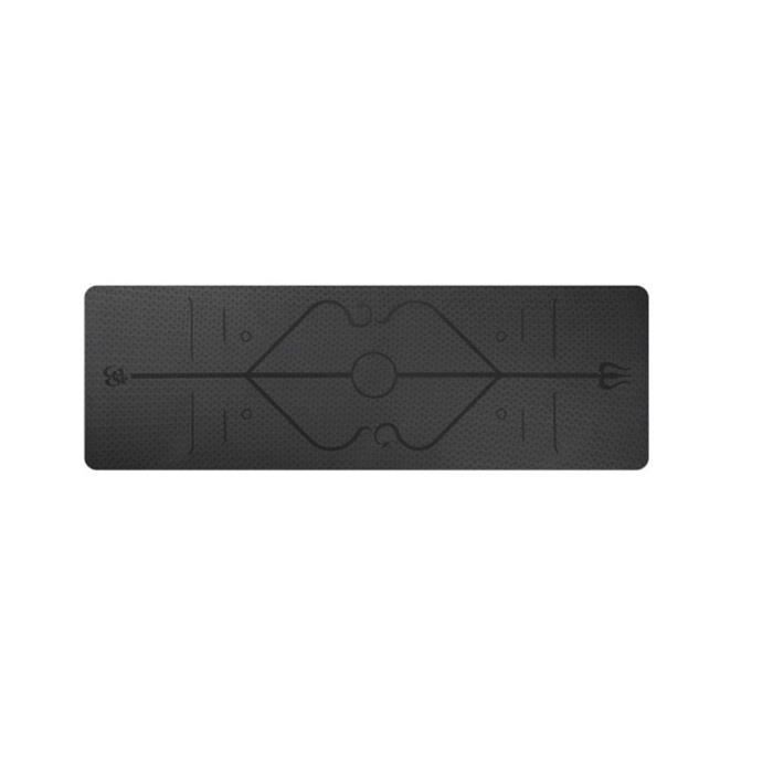 Tapis de yoga TPE, accessoires de gymnastique et de fitness, avec ligne de positionnement, antidérapant, adapté aux débutants