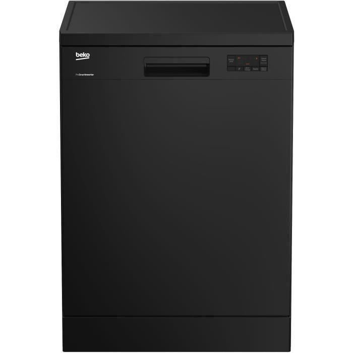 Lave-vaisselle pose libre BEKO - LAP65B2 - 15 couverts - Largeur 60 cm - Classe A++ - 45 dB - Noir