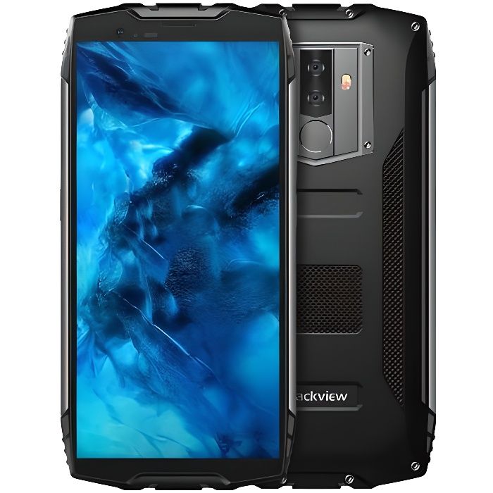 Blackview BV6800 Pro Smartphone 64Go 5.7- Batterie 6580mAh supporte Recharge sans fil IP68 étanche - Noir