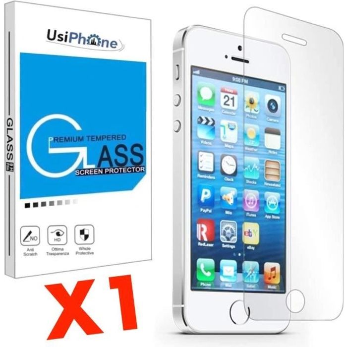 Verre Trempé pour iPhone 5, iPhone 5S, iPhone Se, iPhone 5C (4\