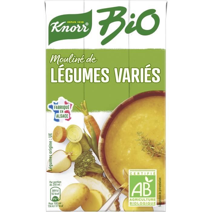 KNORR Soupe Liquide Bio Légumes Variés - 1 l
