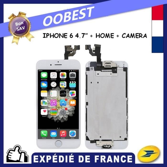 Ecran complet pour iPhone 6 tout assemblé blanc vitre tactile + écran LCD - OOBEST